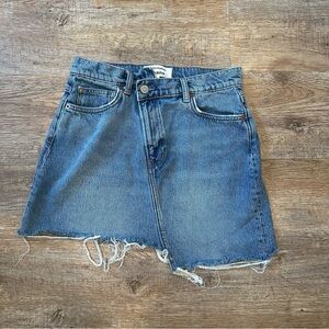 Reformation Asymmetrical Ellie Denim Mini Skirt